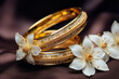 indian gold bangle with flowers