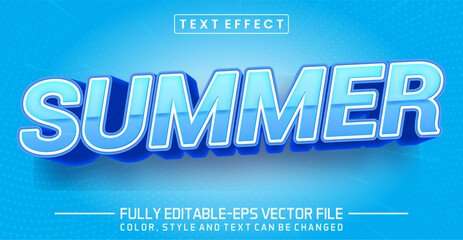 Poster - Summer blue background editable text effect