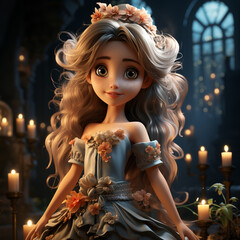 Sticker - 3d cartoon fairy