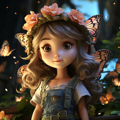 Sticker - 3d cartoon fairy