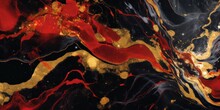 Abstract Marble Black Gold Red Color ,marble Stone Granite Texture Luxury Background Banner.