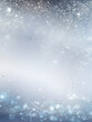 Soft silver snowy background with sparkling lights, conveying a peaceful and magical winter atmosphere.