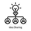 © Optima GFX - Idea Sharing vector  outline Design illustration. Symbol on White background EPS 10 File