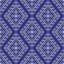 Ikat Tribal Indian Seamless Pattern Ethnic Aztec Fabric Carpet Mandala Ornament Native Boho Motif Tribal Textile Geometric African American Oriental Traditional Vector Illustrations Embroidery Styles.