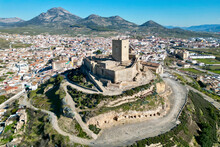 Aerial View Of Alcaudete Castle, Andalusia, Spain.