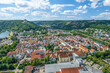 Die niederbayerische Kreisstadt Kelheim im Luftbild, Blick auf die Innenstadt um den Ludwigsplatz