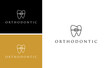 Simple dental orthodontic logo design.   monogram dentistry design