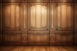 Luxury wood paneling background or texture illustration. AI generative.
