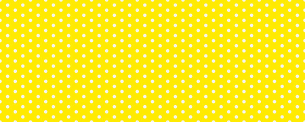 Wall Mural - polka dot seamless pattern background. yellow and white dot texture. vector illustration