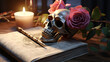 skull and rose 04