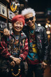 © 22Imagesstudio - Asian senior couple in punk style