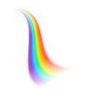 Blurred rainbow wave with transparent effect isolated PNG