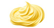 Yellow whipped cream, cut out
