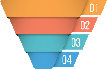 Funnel diagram, business infographic template