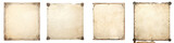 Fototapeta  - Old mediaeval paper sheet  Hyperrealistic Highly Detailed Isolated On Transparent Background Png File