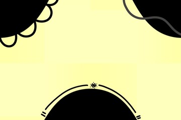 Aufkleber - Illustration of abstract background in black and Yellow colors with line, copy space