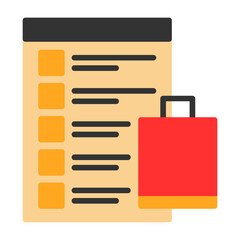 Canvas Print - Shopping List Icon