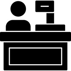 Canvas Print - Cashier Icon