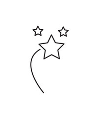 Sticker - star icon, vector best line icon.