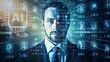 © imagineRbc - of a man in a formal suit looking at a digital screen