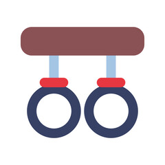 Poster - gymnastic rings flat icon