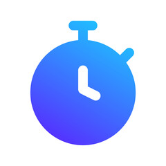 Canvas Print - stopwatch gradient fill icon