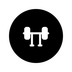 Wall Mural - weightlifting glyph circular icon