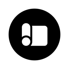 Poster - yoga mat glyph circular icon