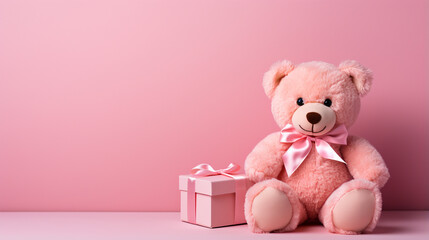 Poster - cute pink teddy bear