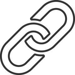 Poster - Chain link vector icon. Chainlet element flat design. Concept connection symbol isolated on white background.