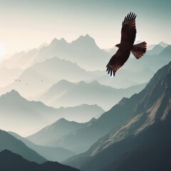  bird flying over the mountain animal background for social media
