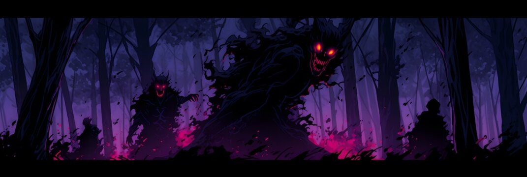 Horror Anime Manga style background design art