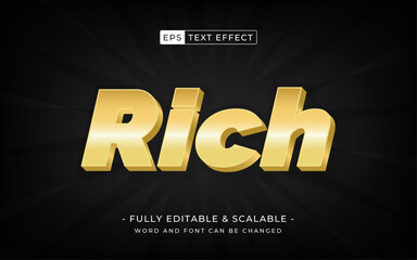 Poster - vector rich editable text effect - gold edition