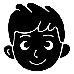 Wall Mural - young boy icon cartoon