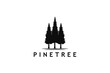 Rustic Retro Vintage pine evergreen