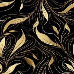 Poster - Elegant Minimalism in Gold Pattern