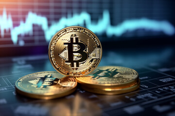 Poster - Bitcoin on the Rise: Digital Currency Trading Concept
