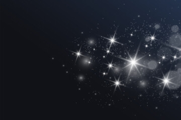 Poster - Brilliant dust vector shine. Glittering shiny ornaments for background. Vector illustration.	
