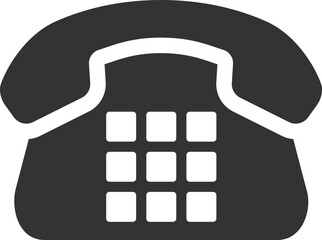 Poster - Phone icon vector illustration. Call center app. Telephone icons trendy flat style. Contact us line silhouette.