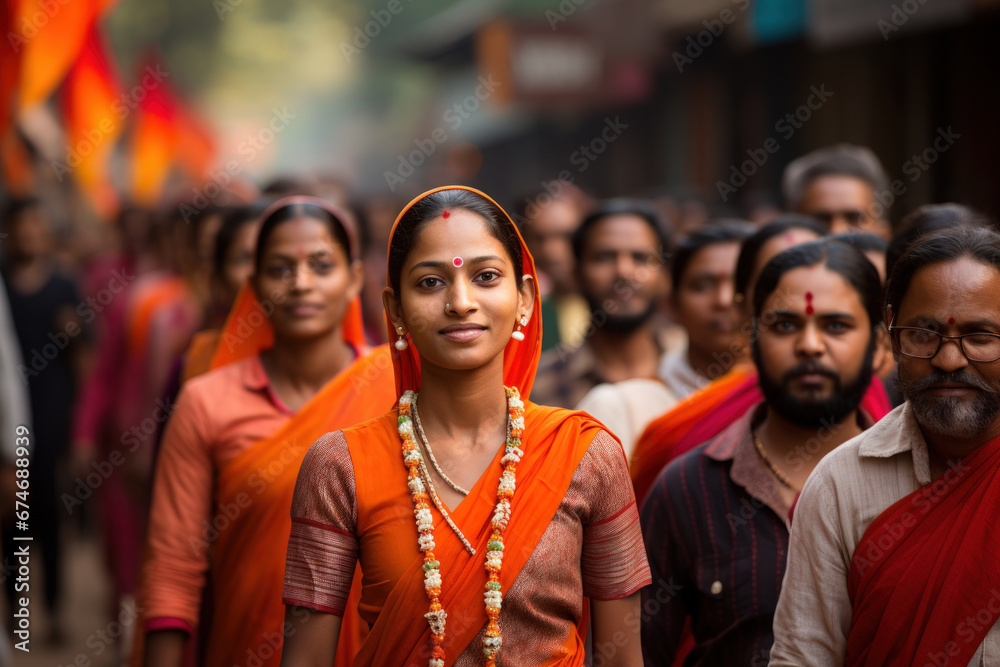 Ethnic variety group of indian people in Minorities Rights Day in India ...