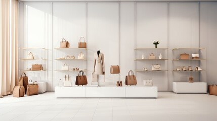 fashion business clean shop background illustration chic modern, template retail, nature floral fashion business clean shop background