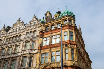 Wall Mural - Historic commercial building on Castle Street in city center of Liverpool, Merseyside, UK. Liverpool Maritime Mercantile City is a UNESCO World Heritage Site. 