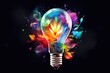creative idea colorful bulb illustration