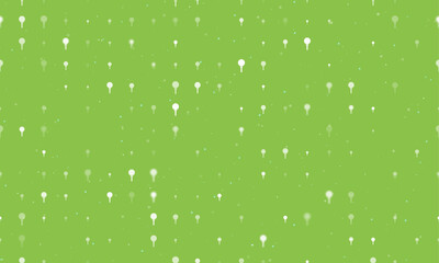 Poster - Seamless background pattern of evenly spaced white golf symbols of different sizes and opacity. Vector illustration on light green background with stars