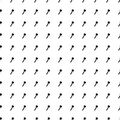 Poster - Square seamless background pattern from black mallet symbols. The pattern is evenly filled. Vector illustration on white background