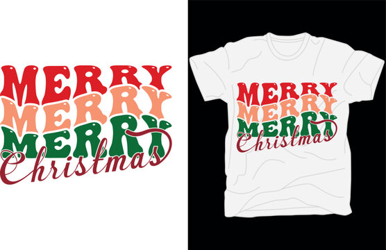Merry Christmas, Vector t-shirt design 