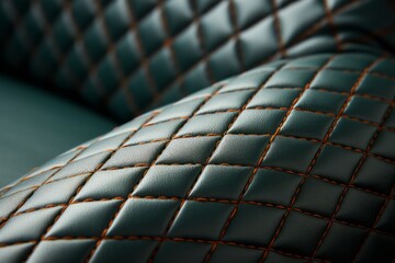 leather armchair design detail closeup home interior furniture design concept trimming leather detail of contemporary armchair interior concept