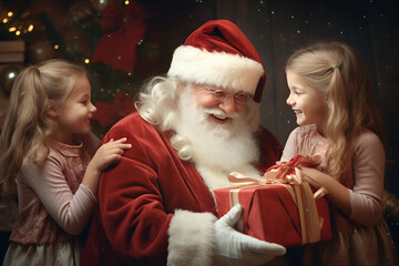 Merry Moments: Santa's Presents for Kids, Xmas present,High Quality image