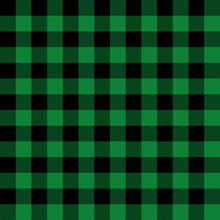 Green Black Plaid Classic Fashion Pattern