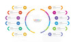 Basic circle infographic with 12 steps, process or options.